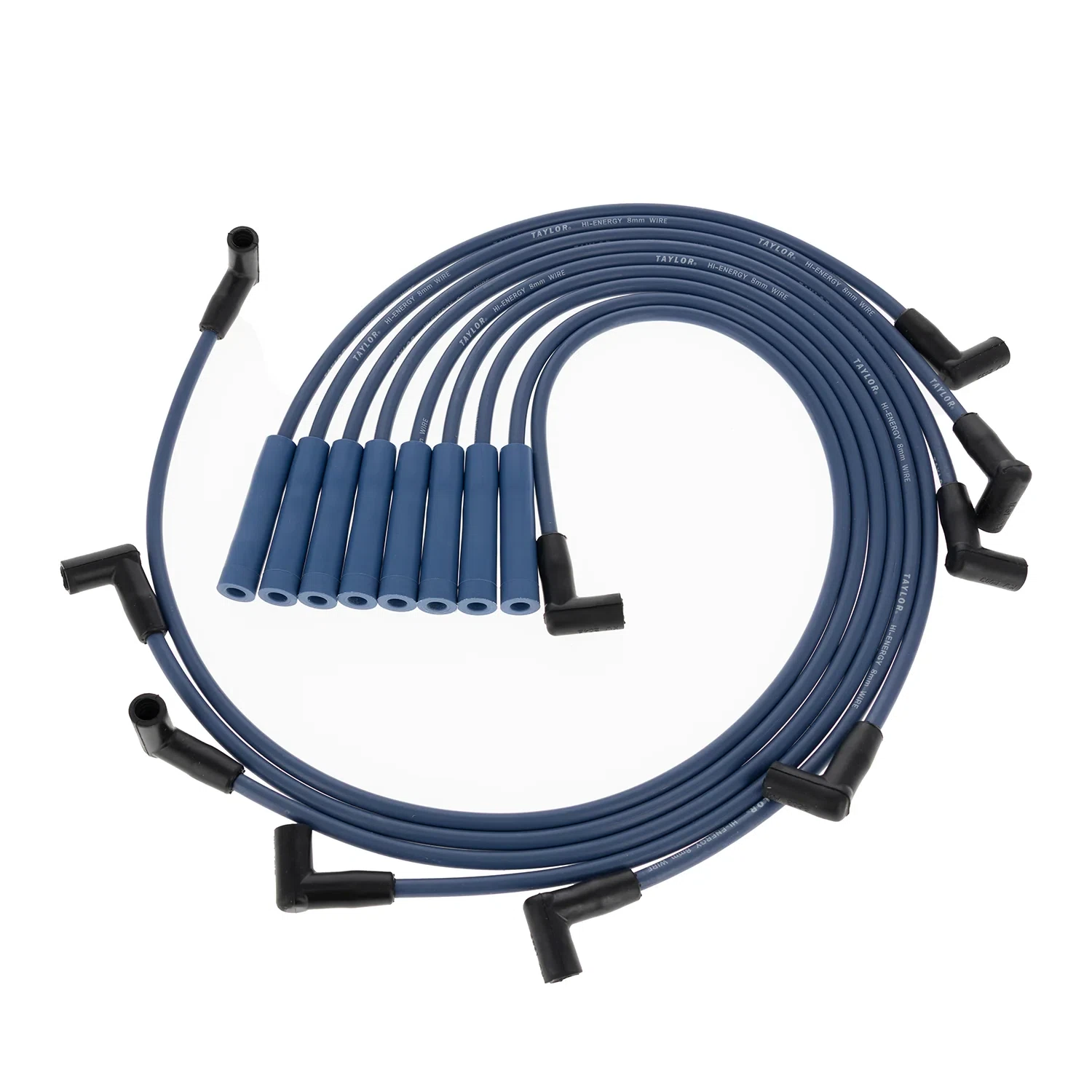 Spark Plug Wire Set Universal 8mm Silicone 5000 ohm_ft Hi Energy Blue 64676